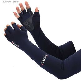 Protective Sleeves Arm Leg Warmers 1Pair Cooling Sleeves Cover Women Men Sports Running UV Sun Protection Gloves Outdoor Fishing Cycling Driving 230621 L240312