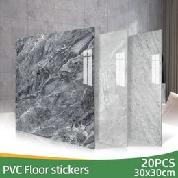 20pc of PVC Imitation Marble Floor Stickers Selfadhesive Wall Waterproof Bathroom Living room Moden Decoration Decals 240301