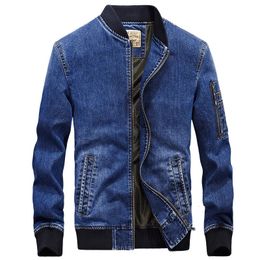 Men Denim Jacket Fashion Casual Retro Simple Stand Collar Zipper Rivet Hole Slim Fit Motorcycle Top Street Versatile M4XL 240307