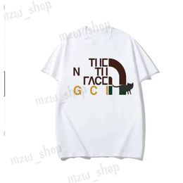 Designer North Shirt Luxury Brand Clothing Northface Shirts Spray Heart Letter Cotton Short Face Sleeve Spring Summer Tide Mens Womens Tees 833