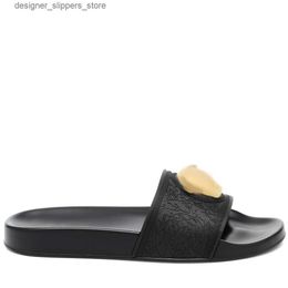 Slippers luxurys Designer slippers New fashion classics PALAZZO sandal Casual shoe Mule mens womens sandale Sliders Metal logo slipper Summer platform Q240312