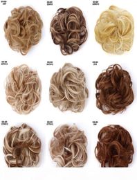 Elastic Messy Hair Bun Synthetic Donut Kinky Curly Scrunchie Hair Roller Fashion Fast And Easy Chignon9471333