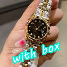 Fashion Luxury Gold Womens Watch Quartz Movement 28mm Designer Watch Diamond Women Watch Valentine's Day Christmas Mother's Day Gift Stainless Steel Watch Strap