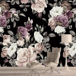 Peony Peel and Stick Floral 3d Po Mural Wallpaper Wall Paper Papers Home Decor Wallpapers for Living Room Bedroom Murals Roll12818