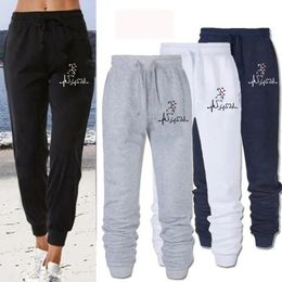 Women Cat Paw Printed Sweatpants High Quality Cotton Long Pants Jogger Trousers Outdoor Casual Fitness Jogging 240309