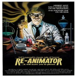 RE-ANIMATOR Movie 1985 H P Lovecraft Paintings Art Film Print Silk Poster Home Wall Decor 60x90cm329y