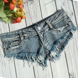 New Summer Fashion Sexy Low Waist Hole Nostalgic Womens Denim Shorts Hot Pants Lace Jeans C23G