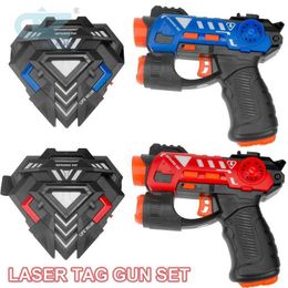 Gun Toys Infrared battle game laser tag machine set electric toy guns for kids war game laser gun for boys kids outdoor toys 240307