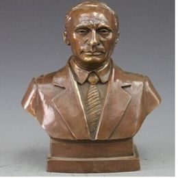 WBY---516 Bronze Copper carving statue Vladimir Putin Bust Figurine Art Sculpture229B