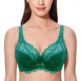Bras BCHRAYIUP Women's Sexy Lace Underwire Bra Thin Padded Support Plunge Push Up Everyday 36 38 40 42 44 46 C D E F
