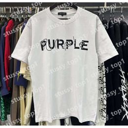 Purple Jeans T Shirt Designer Men Women Inset Purse Fashion Shirt Crewneck Collar Regular New Style Fit Cotton Print Tops US S-Xl More Color Purple Brand Tshirt 927