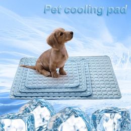 Kennels & Pens 2021 Summer Cooling Mats Blanket Ice Pet Dog Bed Sofa Portable Tour Camping Yoga Sleeping For Dogs Cats Accessories227v