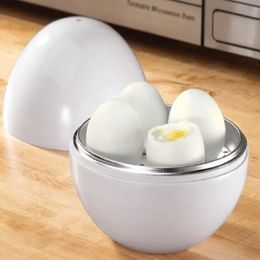 Microwave Egg Steamer Boiler Cooker 4 Eggs Capacity Easy Quick 5 Minutes Hard or Soft Boiled Kitchen Cooking Tools 240307