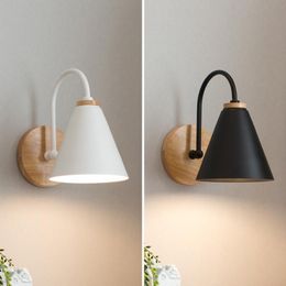 Wooden Wall Lights Bedside Lamp Bedroom Light Sconce For Kitchen Restaurant Modern Nordic Macaroon Sconces WJ916277J