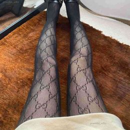 Socks Hosiery Designer Cucci Silk Stockings Guccs 2024 Sexy Long Stocking Tights Women Fashion Balencigas Thin Lace Mesh Black Sport 4964