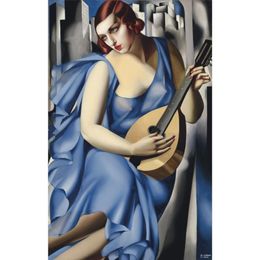 Hand Painted Portrait Paintings La Musicienne Figure Oil Art Abstract Picture for Living Room Wall Decor2244