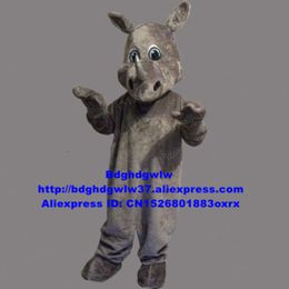 Mascot Costumes Grey Rhinoceros Rhino Mascot Costume Adult Cartoon Character Outfit Suit Hotel Restaurant Advertisement Promotion Zx696