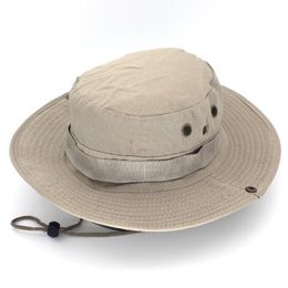 Wide Brim Hats Bucket Hat Safari Boonie Men's Panama Fishing Cotton Outdoor Unisex Women Summer Hunting Bob Sun Protection Ar193z