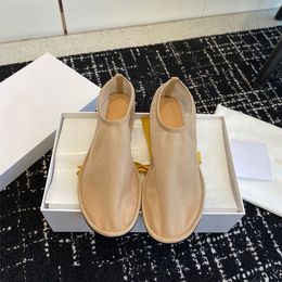 The Row Shoes Summer malha de malha Sandálias planas respiráveis Sandals de luxo calçados fábrica de fábrica fábrica