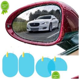 Car Stickers New 1Pcs Sticker Rainproof Film For Rearview Mirror Rain Clear Sight In Rainy Days Anti-Glare Drop Delivery Automobiles M Otsdt