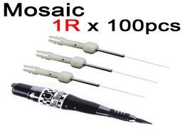 100pcs 1RL Permanent Makeup Eyebrow Needles for original USA biotouch mosaic tattoo machine 1 rl Tattoo Needles 2103243531652