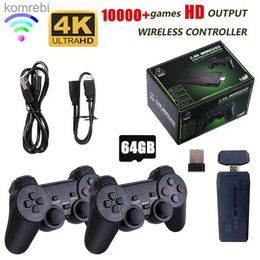 Game Controllers Joysticks Video Game Console 2.4G Double Wireless Controller Game Stick 4K 10000 Games 64 32GB Retro Games for PS1/GBA Boy Christmas Gift L24312