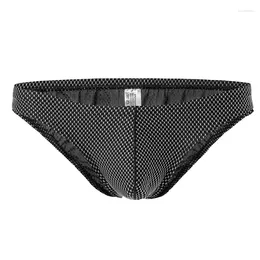 Underpants Briefs Men Bikini Panties Nylon Sexy Mens Underwear Penis Pouch Swimwear Low Waist Breathable Seamless Male