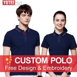 Men's Polos YOTEE Embroidery Custom polo shirt Uniform Company Group Team Print Short Sleeve polo homme and 5XL ldd240312