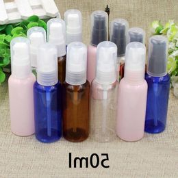 50ml Plastic Lotion Pump Bottle 50g Cosmetic Shampoo Shower Gel Cream Emulsion Packaging Pumper Spray Containers Free Shipping Qkhec