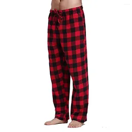 Men's Pants Christmas Casual Fashion Bottoms Plaid Trousers Loose Navidad Joggers Home Sport Pyjama Xmas Gift Pantalones