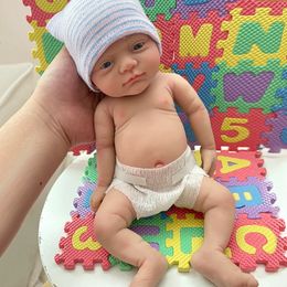 12 Micro Preemie Full Body Silicone Baby Doll Girl Luna Boy Toby Lifelike Reborn Surprice Children AntiStress 240304