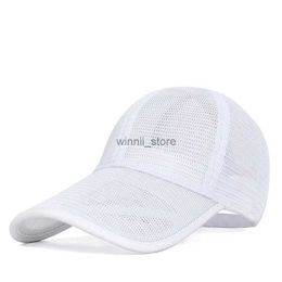 Ball Caps 2023 Spring and Summer Full Mesh Sun Hat 11cm Long Peak Male Outdoor Sports Hats Man Woman Big Size Baseball Cap 55-60cm 60-65cmL2403