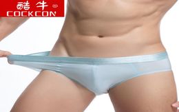Cockcon Men Underwear Mens Briefs Ice Silk Breathable Seamless panties cueca Male Underwear Briefs Sexy2398590