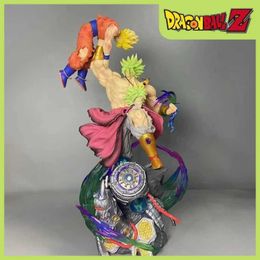 Cartoon Figures Womens Tracksuits Broli Vs Goku figure Anime figure Broli figure Pvc Gk statue doll Model collection desk toys Christmas gifts 240311