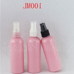 100ML Pink Plastic Bottle With Spray Pump , 100CC Empty Cosmetic Container , Cosmetic Water ( 50 PC/Lot ) Vbsal