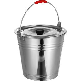 Milk Bucket Cube with Lid Stainless Square Plastic Metal Pail Household Water Steel Buckets 240307