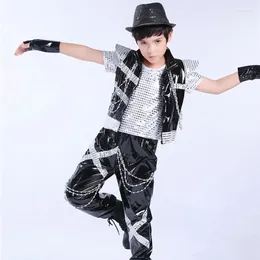 Stage Wear Children's Hip-hop Sequins Jazz Dance Shelf Drummer Costumes Modern Performances Trend