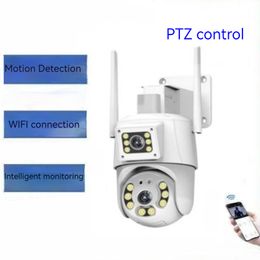 Dual Camera Waterproof Ball Machine with Dual Lens 4MP Monitoring Cameras Wifi Household Monitors IP CCTV Camera