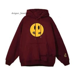 drew hoodie designer hoodie drew mens hoodieSmiley Face Yellow Man Retro Draw Hoodie Letters Print Sweatshirt Women's Tshirt Spring Trend Long Sleeve Top High 1747