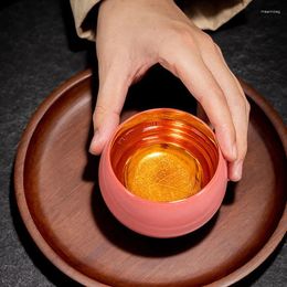 Teaware Sets |Light Luxury Lady's Personal Master Cup Famous Hand-made Pure Gold Gilding To Build A Tea Large