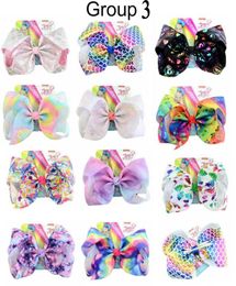 8 Inchquotjojo Girls Siwa Unicorn Collection Coral Colourful Hairpin Large Hair Bows Hair Accessories For Girls5803943