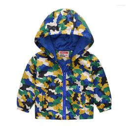 Jackets Child 2-8 Year Old Boy Girl Spring Autumn Cartoon Multi Colour Printed Hooded Zipper Cardigan Coat Fashion Kids Garments