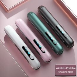 Mini Professional 2 In 1 Portable Hair Straightener Wireless curling iron Curler straighteners 240305