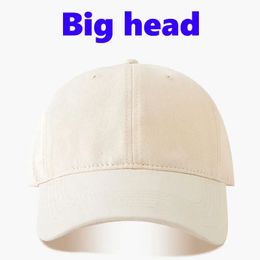 Big Head Cotton Baseball Cap Unisex Adult Custom Made Printed Dad Cap Woman Man Outdoor Sports Sun Hat 240304