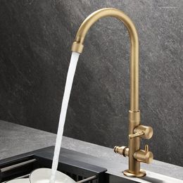 Bathroom Sink Faucets All-copper Faucet Frost Crack Single Cold Retro Wash Basin Stone Outdoor Dual Use