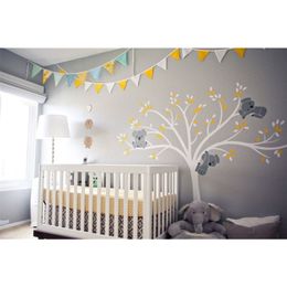 Koala Family on White Tree Branch Vinyls Wall Stickers Nursery Decals Art Removable Mural Baby Children Room Sticker Home D456B T2285z