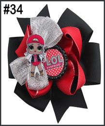 5pcs doll hair bows With suprise bowsDolls clips girl hair bows For Children Girl hair accessories5976418