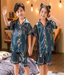 Letter Pattern Kid039s Pyjamas Summer New Boy039s Girl039s Short Sleeve Pyjamas Suit Children039s Short Sleeve Home Cl6211567