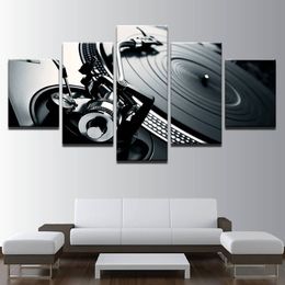 5 Piece Music DJ Console Instrument Mixer Painting Canvas Wall Art Picture Home Decoration Living Room Canvas Painting No Frame2462