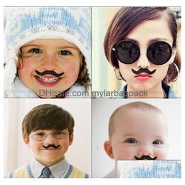 Other Event Party Supplies 12Pcs/Set Halloween Costume Fake Moustache Moustache Funny Beard Whisker For Adt Kids Toys Sl46 Drop Deliver Dhizv